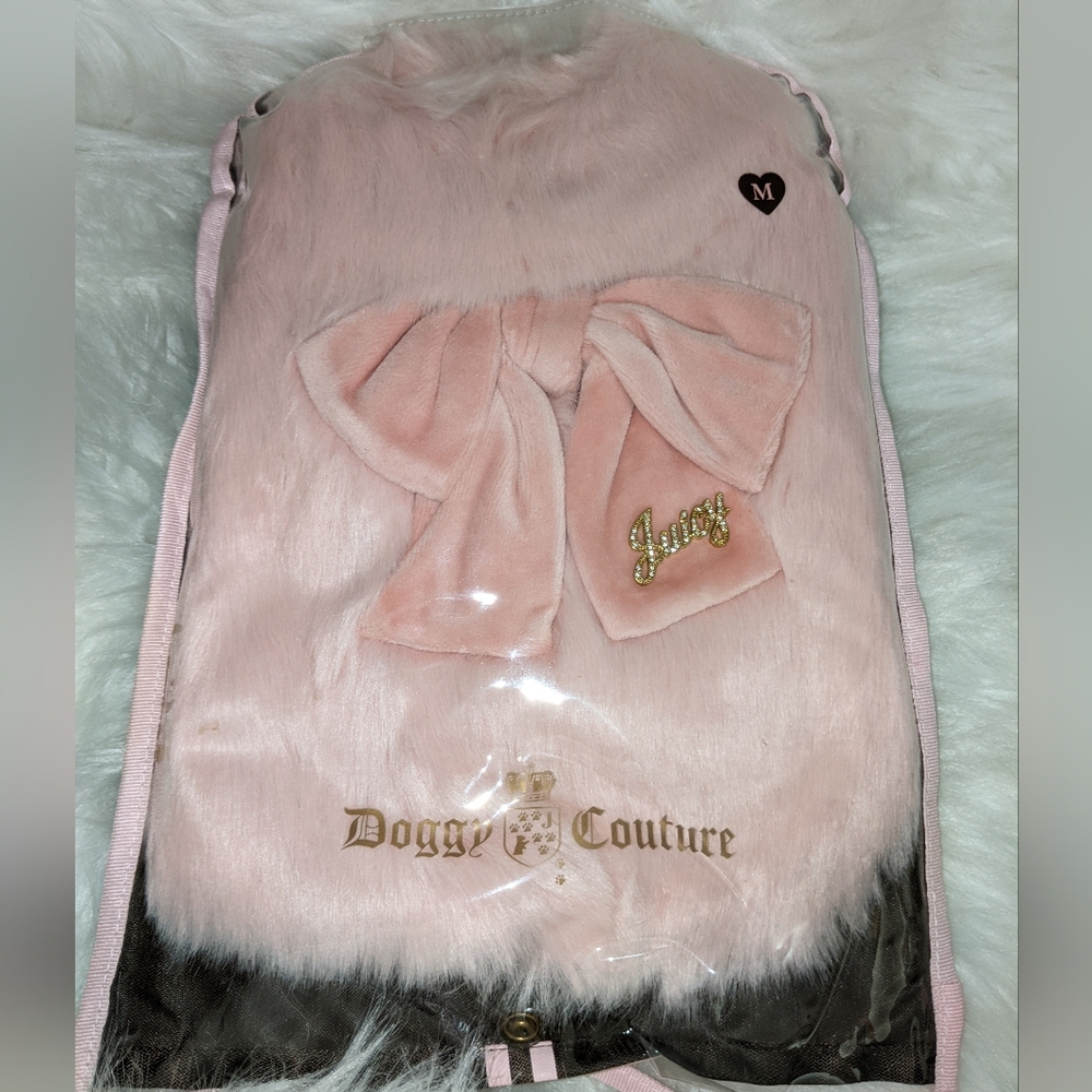 RARE Juicy Couture Fur Dog Coat